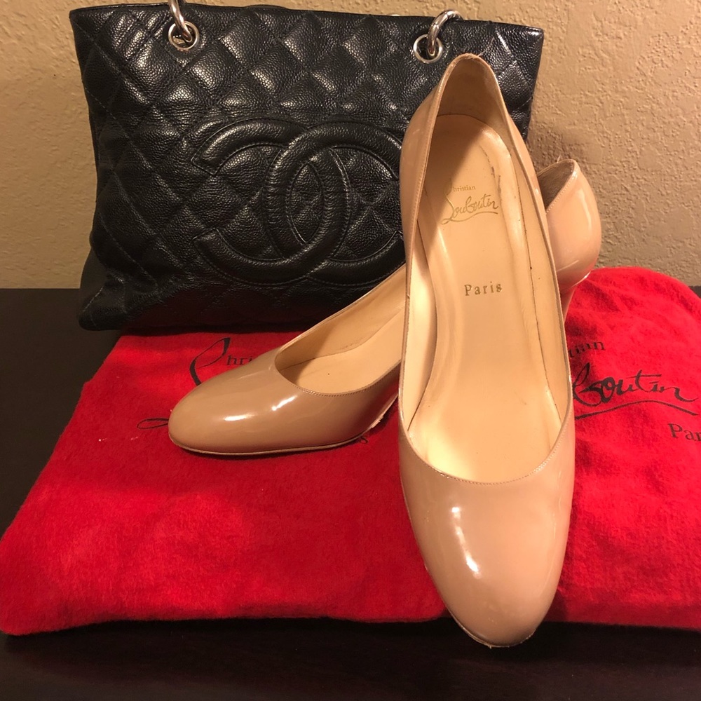 Christian Louboutins Round Toe Pump 75 mm - Picture 1 of 6